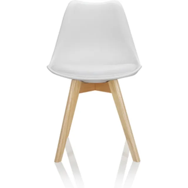 Bezoekerstoel / Kuipstoel SCANDI Kunststof wit Set van 4 hjh OFFICE
