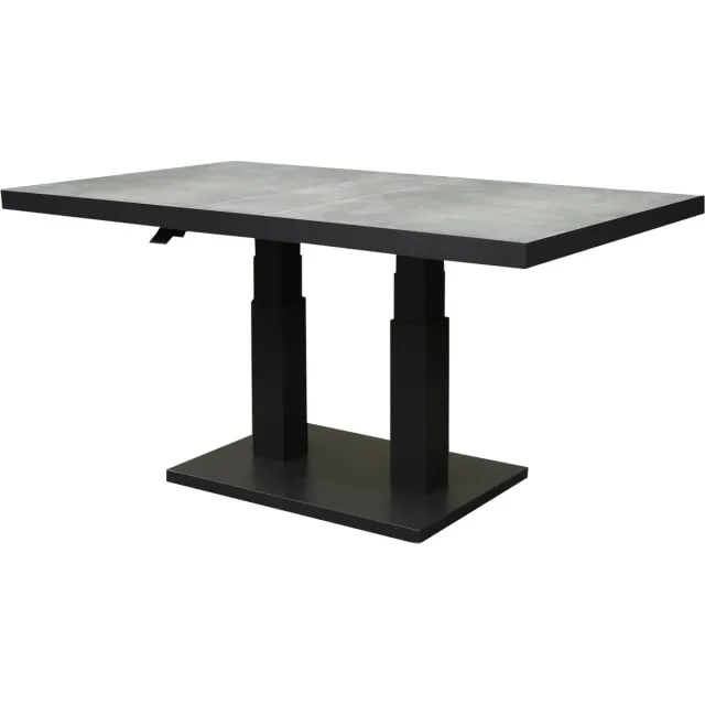 AVH-Collectie Pacific lounge-diningtafel 140x85xH49-72 cm in hoogte verstelbaar aluminium antraciet ceramic blad