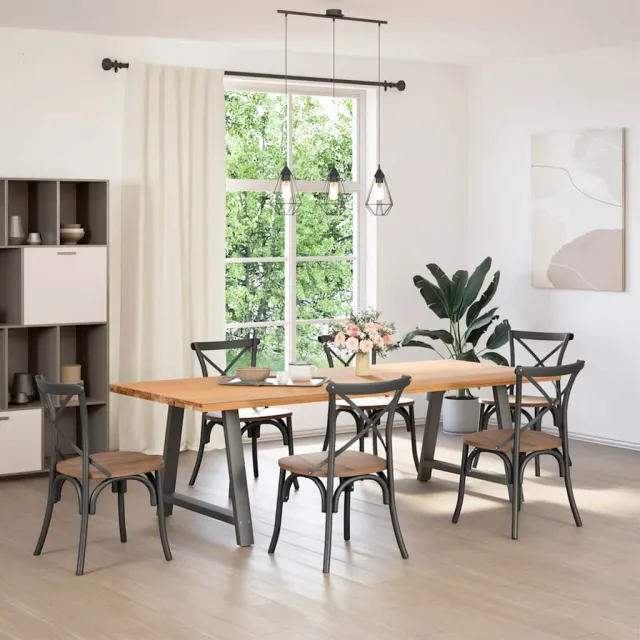 vidaXL Eettafelpoten 2 st A-vormig 90x(72-73) cm staal antraciet Anthraciet