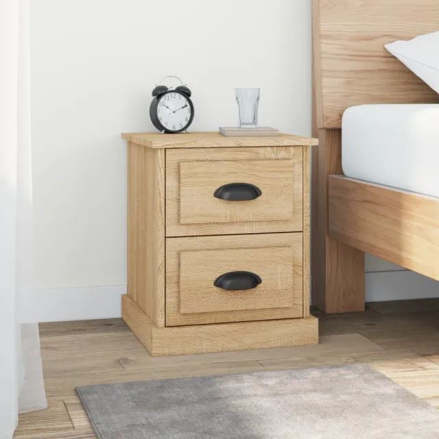 vidaXL Nachtkastje 39x39x47,5 cm bewerkt hout sonoma eikenkleurig, foto 2
