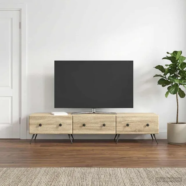 vidaXL TV-kast met lade Sonoma Eiken 147 x 34,5 x 30 cm Bewerkt hout Bruin