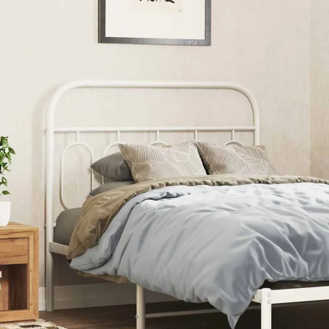 vidaXL Vervangend hoofdbord 100 cm metaal wit