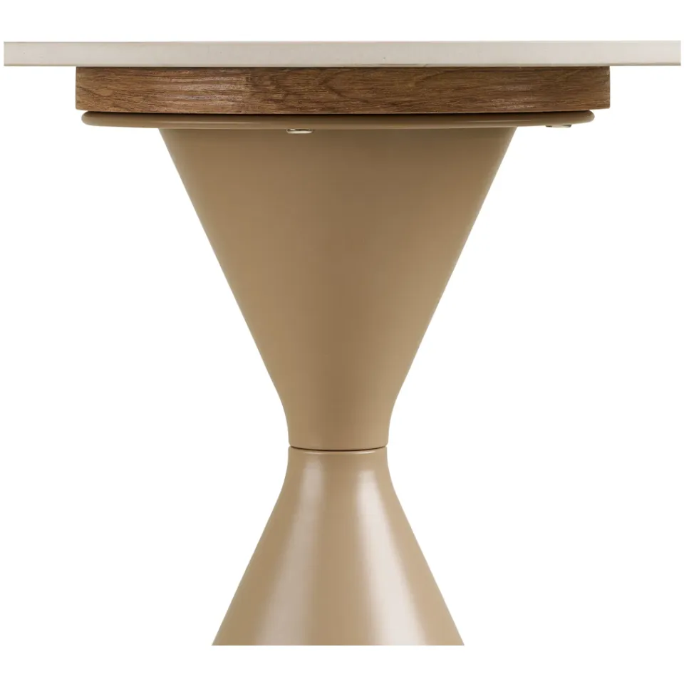Artichok Anisa metalen bijzettafel met keramiek blad beige - Ø50, foto 3