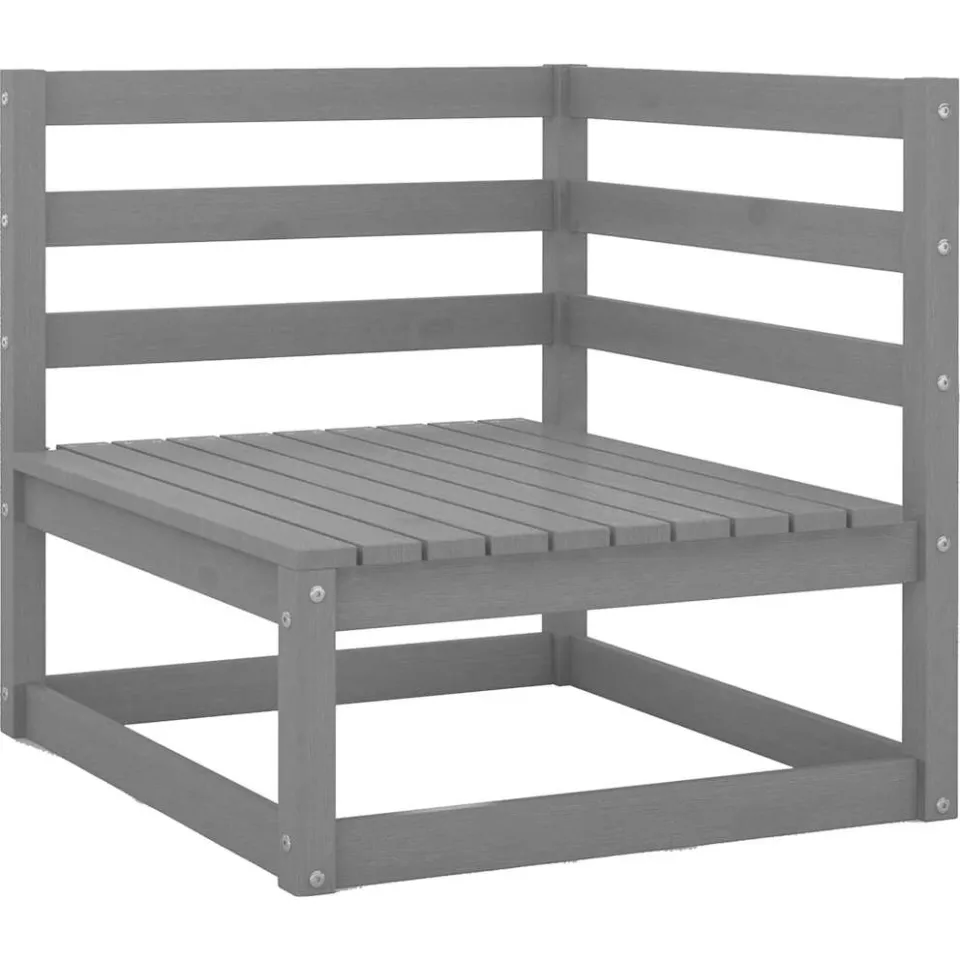 vidaXL 11-delige Loungeset massief grenenhout grijs, foto 4