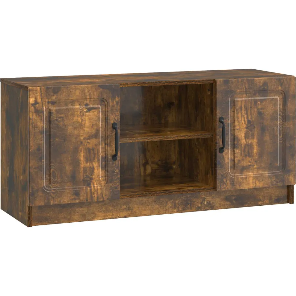 vidaXL TV-kast Gerookt eiken 102 x 34,5 x 47 cm Bewerkt hout, foto 3