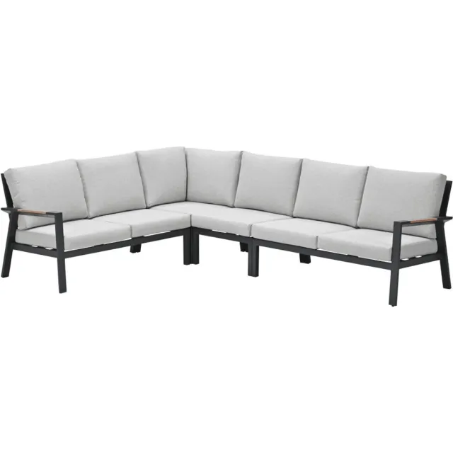 Garden Impressions Lissabon lounge dining set R 4-delig - valley sand Donker grijs