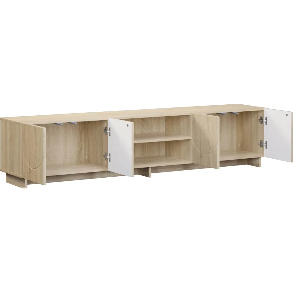vidaXL TV-standaard 180 x 34,5 x 40 cm Sonoma Eiken Bewerkt hout