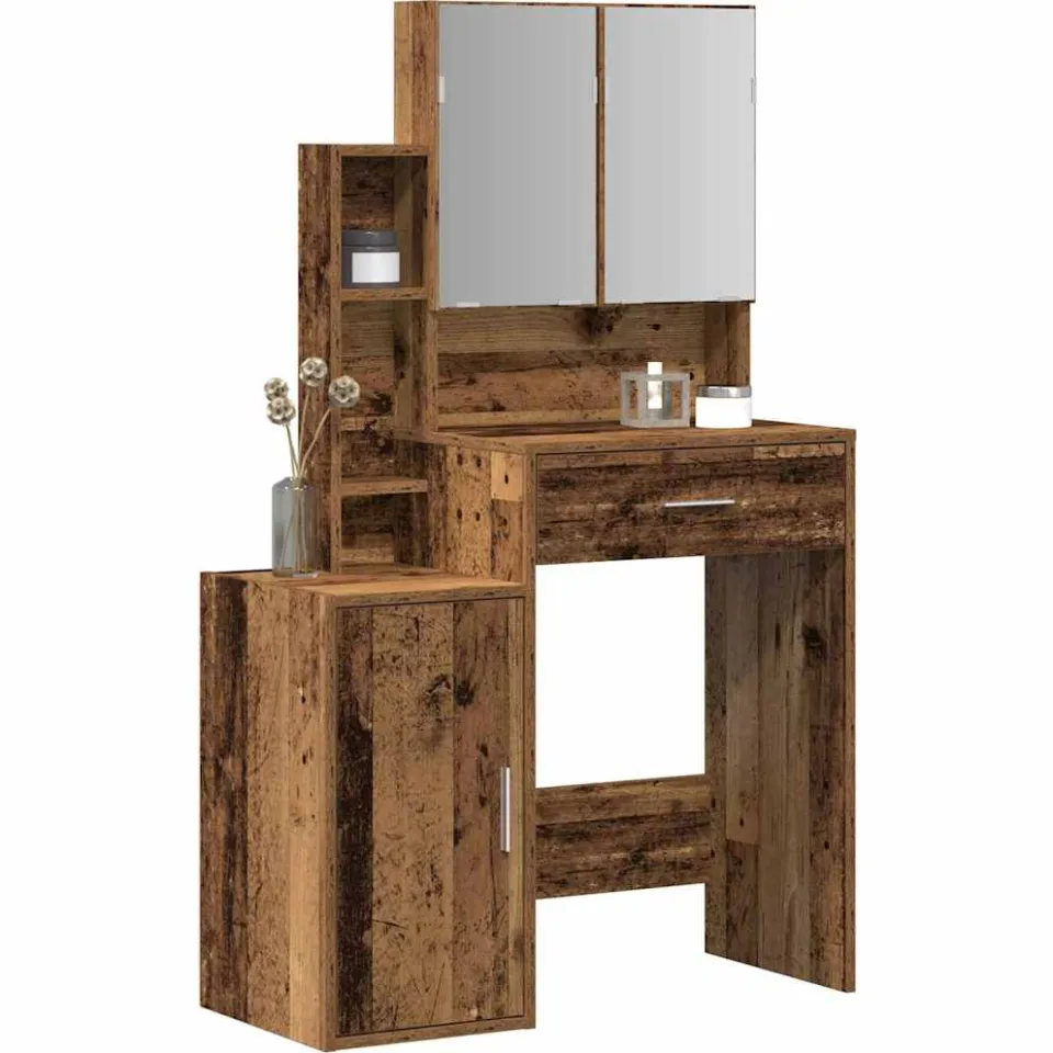 vidaXL Plafondtafel Oudhout 80 x 35 x 132 cm Bewerkt hout Bruin