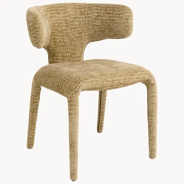 Kare Design Gestoffeerde stoelen Tobi, 2-delig Lichtbruin