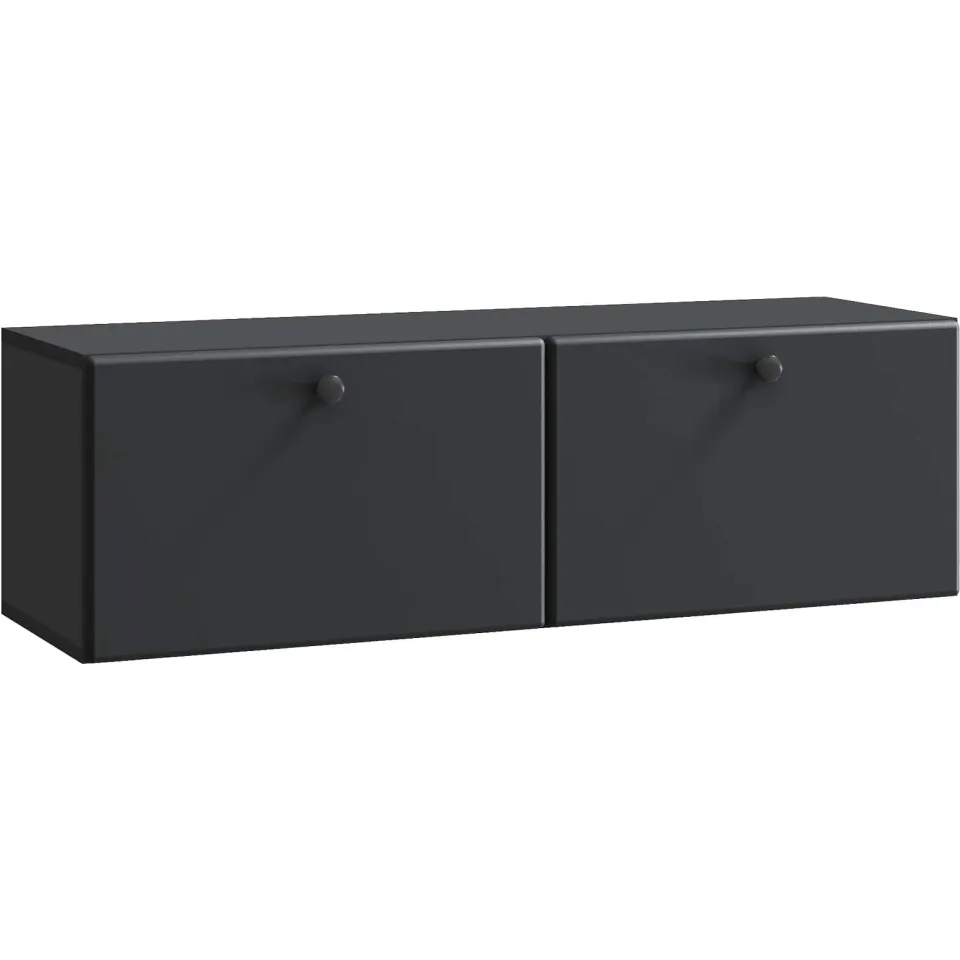 vidaXL Wandbeugel TV-kast 98 x 31 x 30 cm Zwart Bewerkt hout