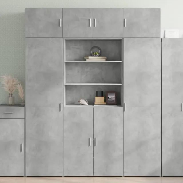 vidaXL Hoge kast 80x42,5x185 cm bewerkt hout betongrijs grijs, foto 2