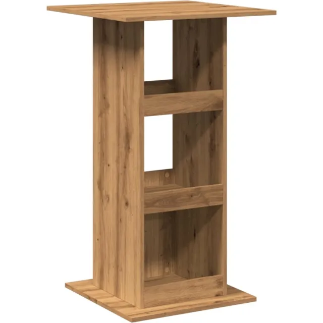 vidaXL Bartafel - met - opbergruimte - 60x60x102 - cm - hout - artisanaal - eiken artisanaal eiken