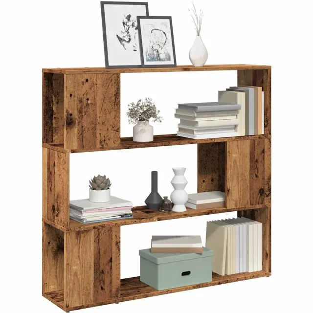 vidaXL Boekenkast/kamerscherm 100x24x94 cm oud houtkleurig Bruin