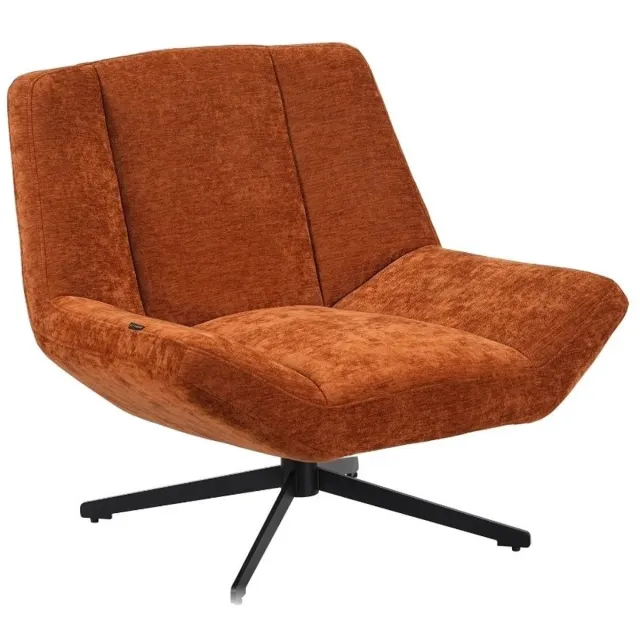 Bronx71 Fauteuil Mara draaibaar velvet oker Geel