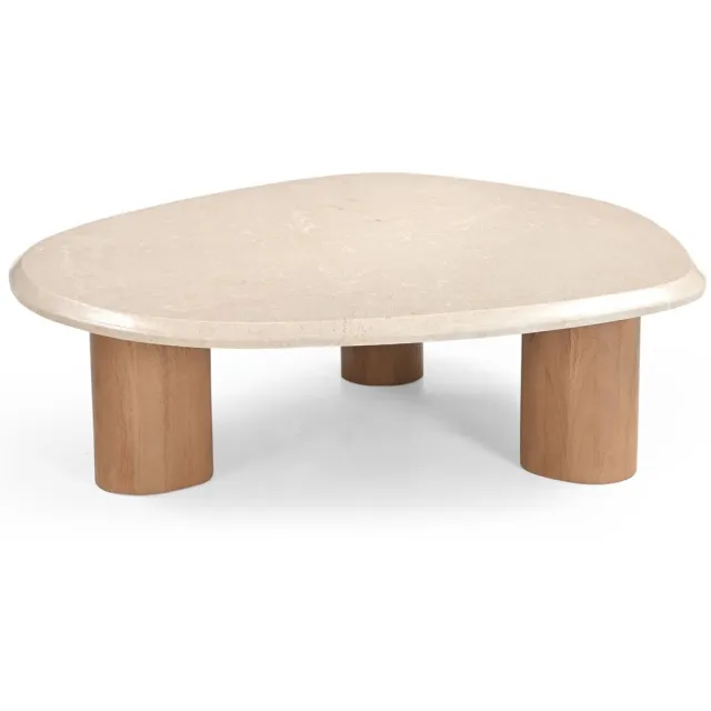 Starfurn Salontafel Nuvé - Organisch Hout/Marmer - 100x90x30cm naturel