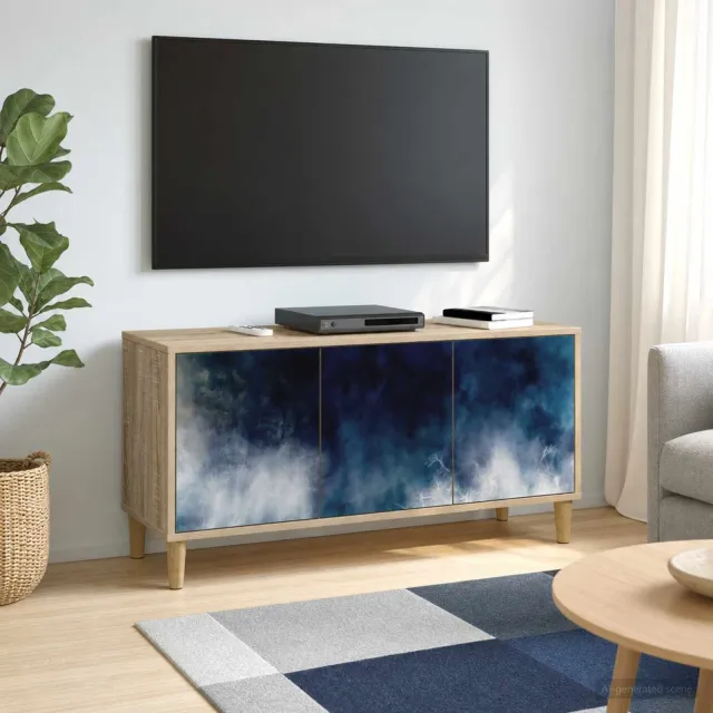vidaXL Tv-meubel RAALTE 102 x 33 x 50 cm Sonoma Bewerkt hout bruin, foto 2