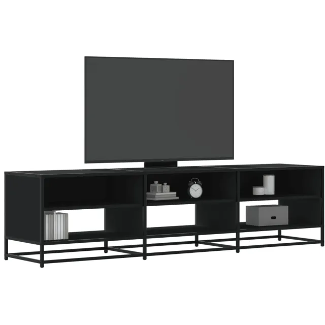 vidaXL Tv-meubel 180x40x46 cm bewerkt hout zwart