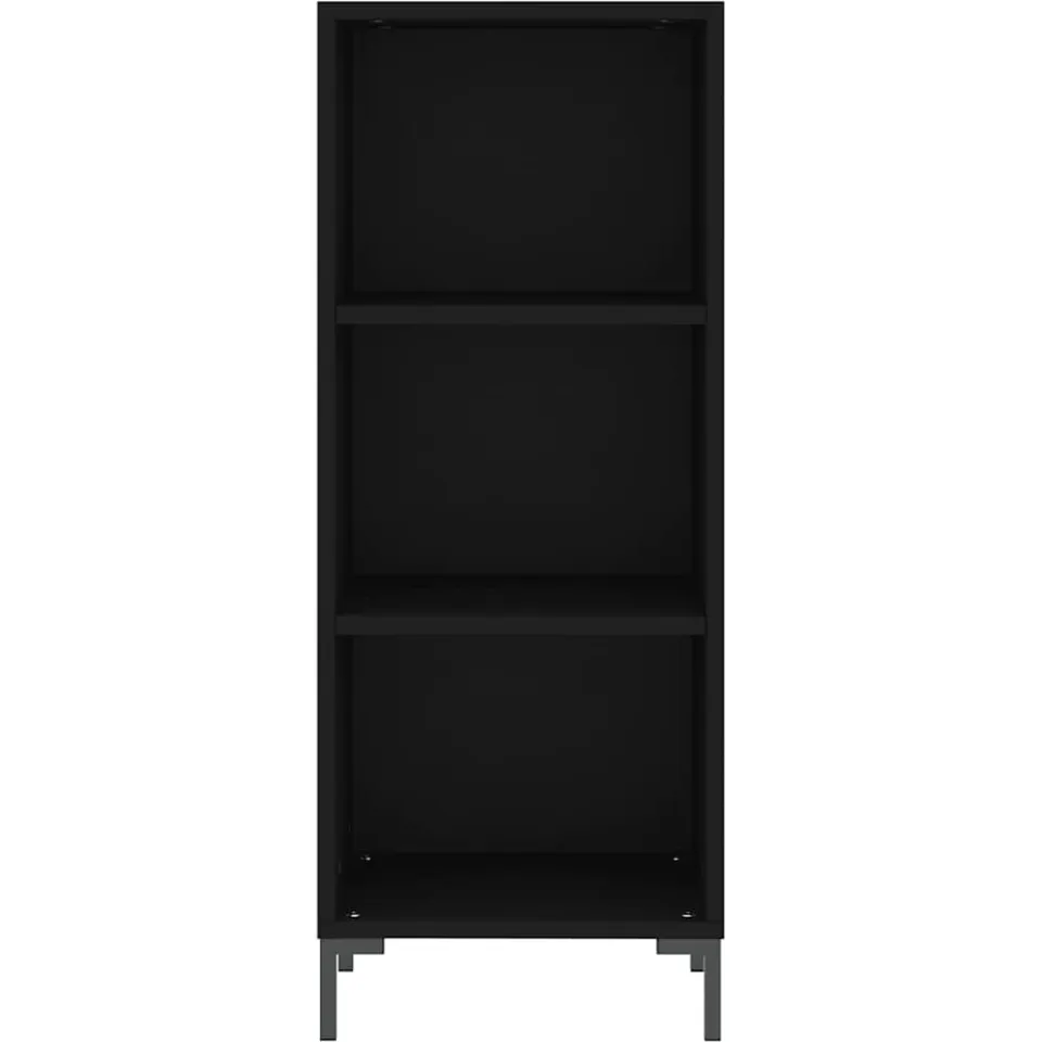 vidaXL Dressoir 34,5x32,5x90 cm bewerkt hout zwart