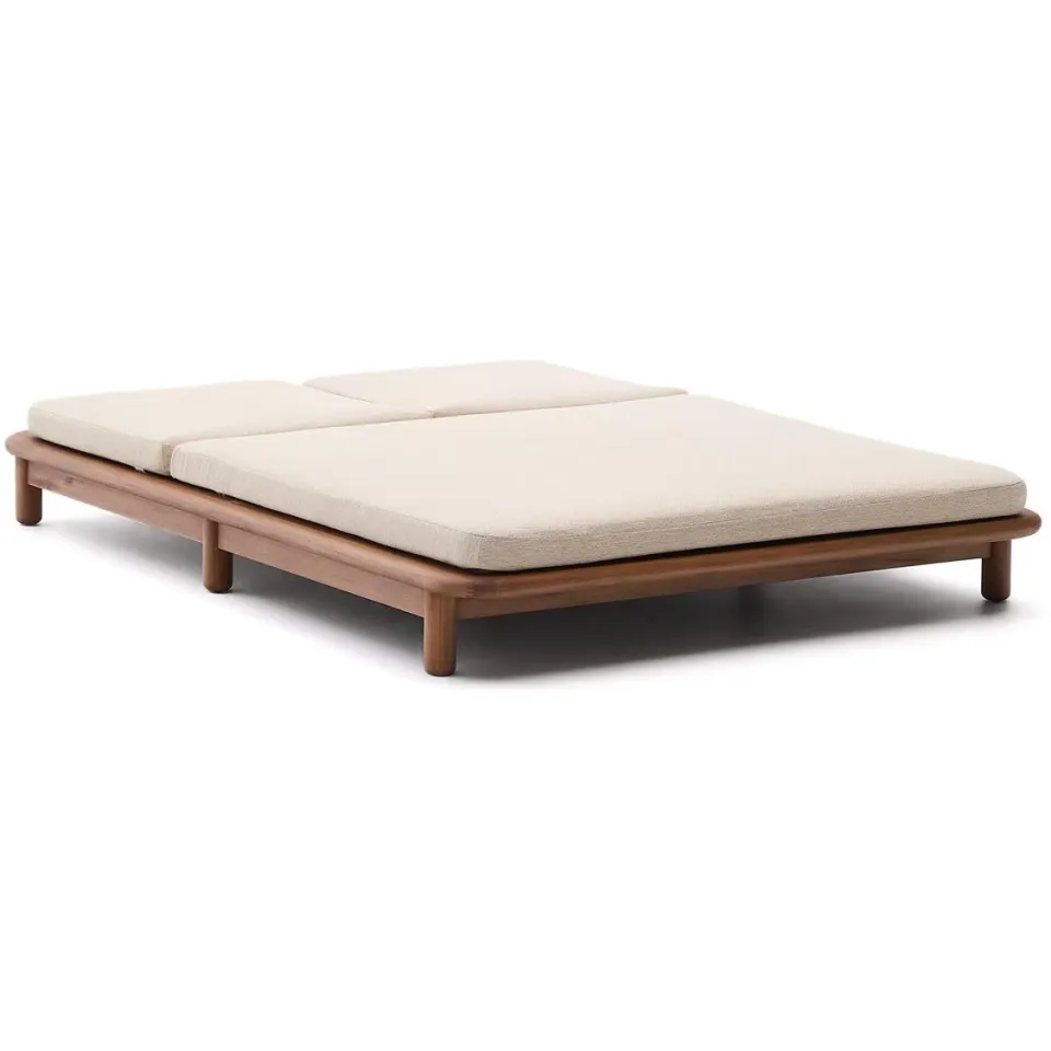 Kave Home Turqueta ligbed teakhout beige