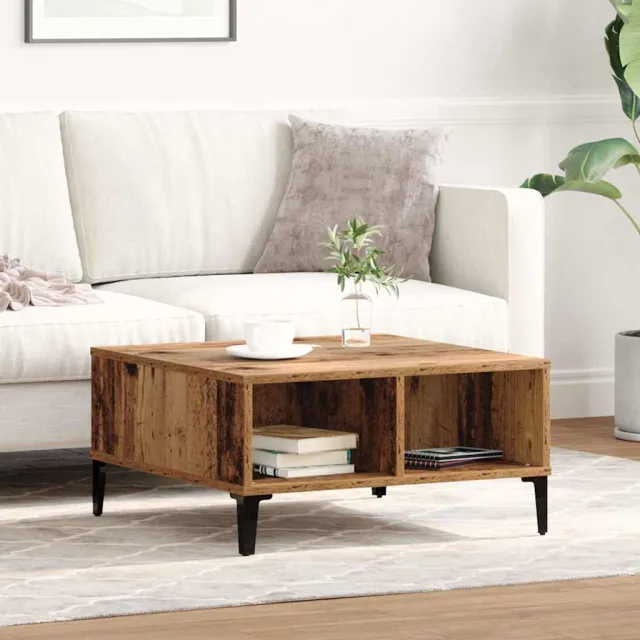vidaXL Salontafel Oud Hout 60 x 60 x 30 cm bruin, foto 2