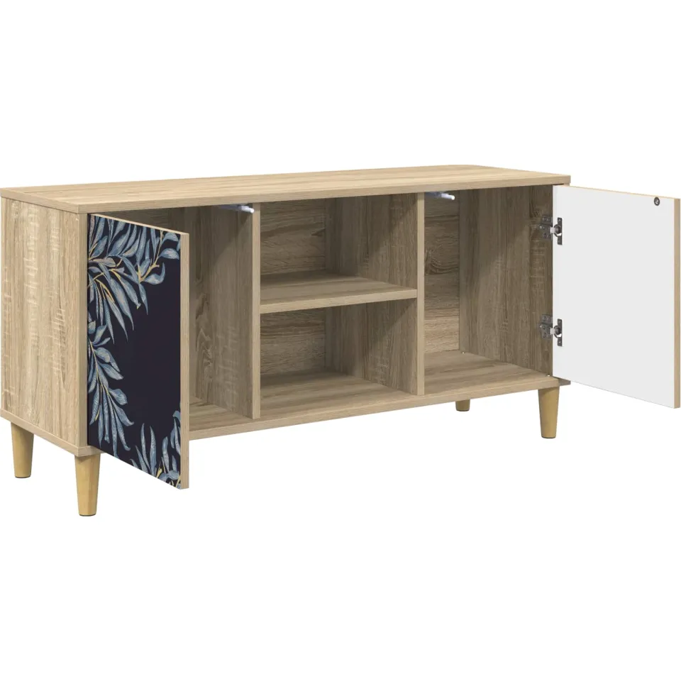 vidaXL Tv-meubel DOKKUM 102 x 33 x 50 cm Sonoma Bewerkt hout Bruin