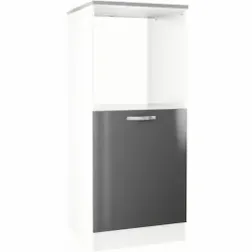 Kolomkast Keuken Delice 60x145cm 1 Deur Hoogglans Grijs Antraciet