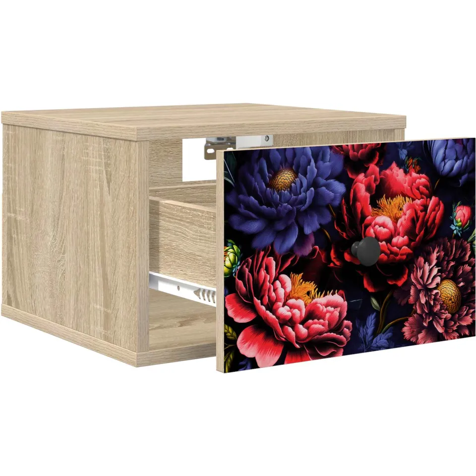 vidaXL Wandkastje KIEL Sonoma Eiken 36 x 33 x 25 cm Bewerkt hout Bruin