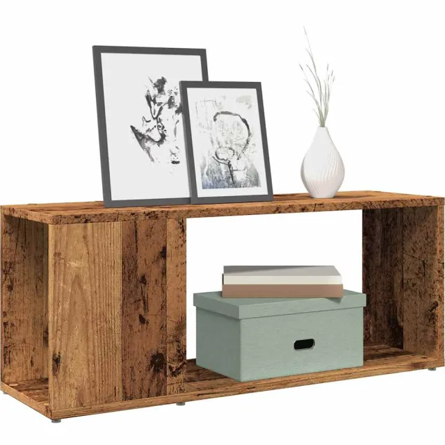 vidaXL Tv-meubel 80x24x32cm bewerkt hout oud houtkleurig Bruin