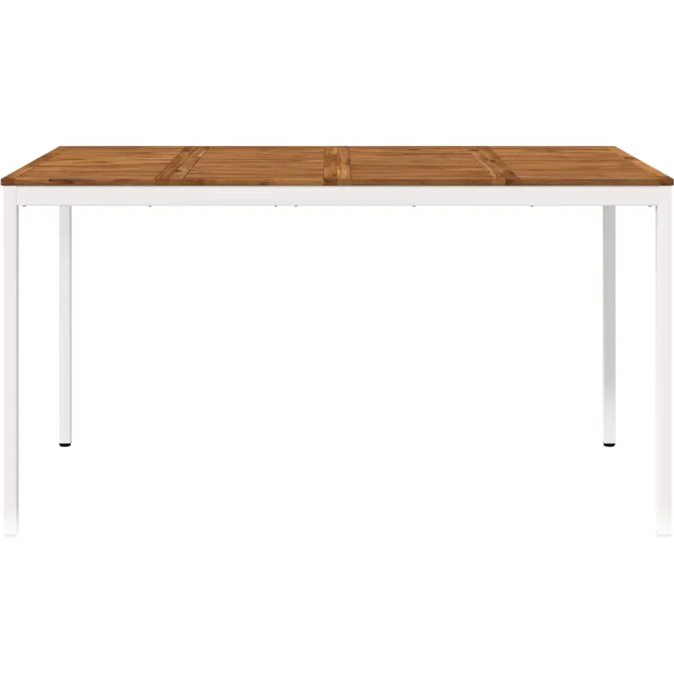 vidaXL Tuinbar Tafel NAARDEN Natuurlijk en Wit 196 x 100,5 x 105 cm Bruin