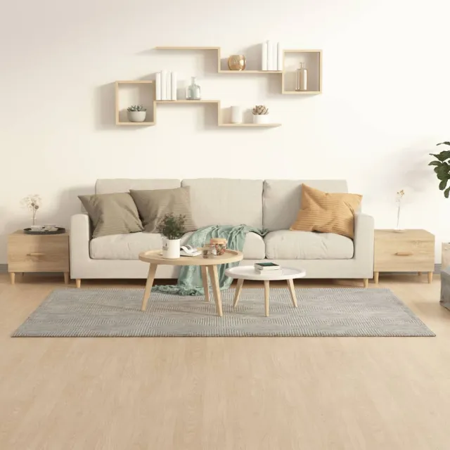 vidaXL Salontafels 2 st 50x50x40 cm bewerkt hout sonoma eikenkleurig, foto 2