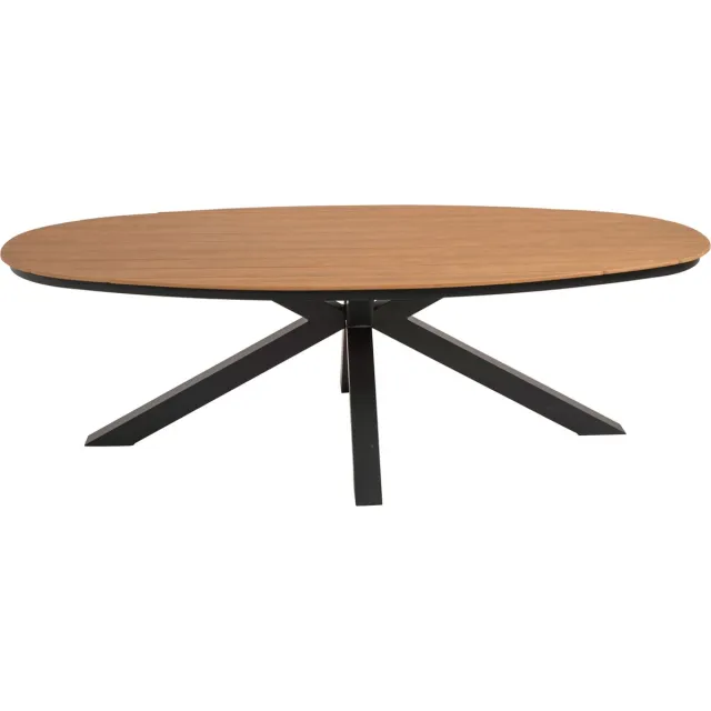 The Outsider Fredo Tuintafel Ovaal 240Cm Polywood Antraciet en Polywood