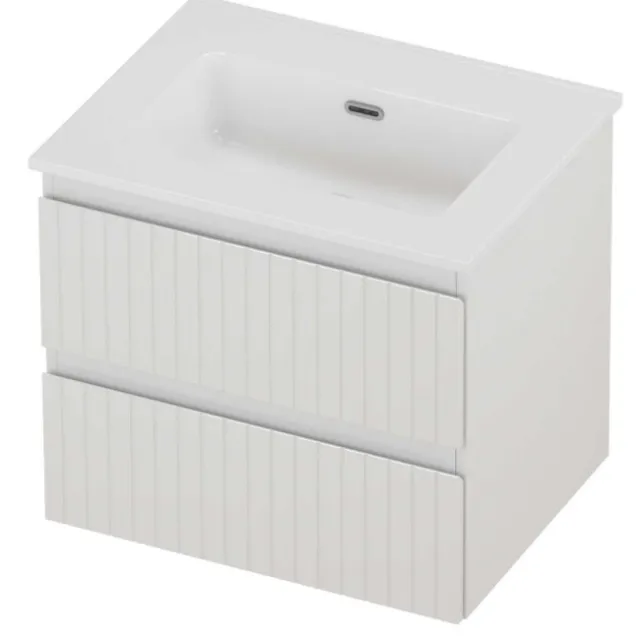 Proline Tribute Badmeubelset Porselein Elegant Gefreesd 60x46x54 cm Glans Wit Glans Wit