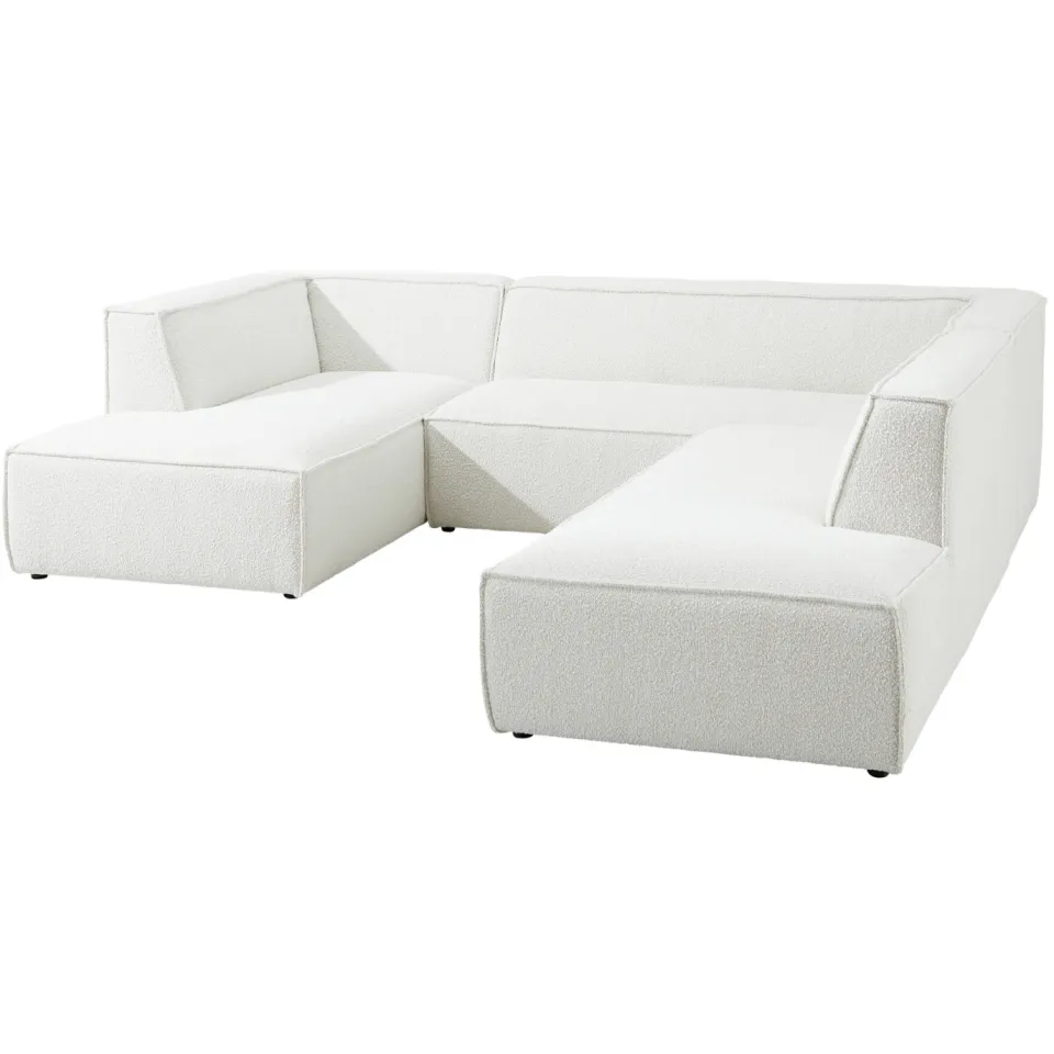 NOUS Living hoekbank rechts Newton - crème Crème bouclé