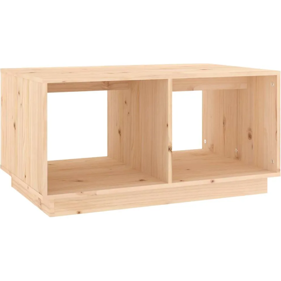 vidaXL Salontafel 80x50x40 cm massief grenenhout bruin