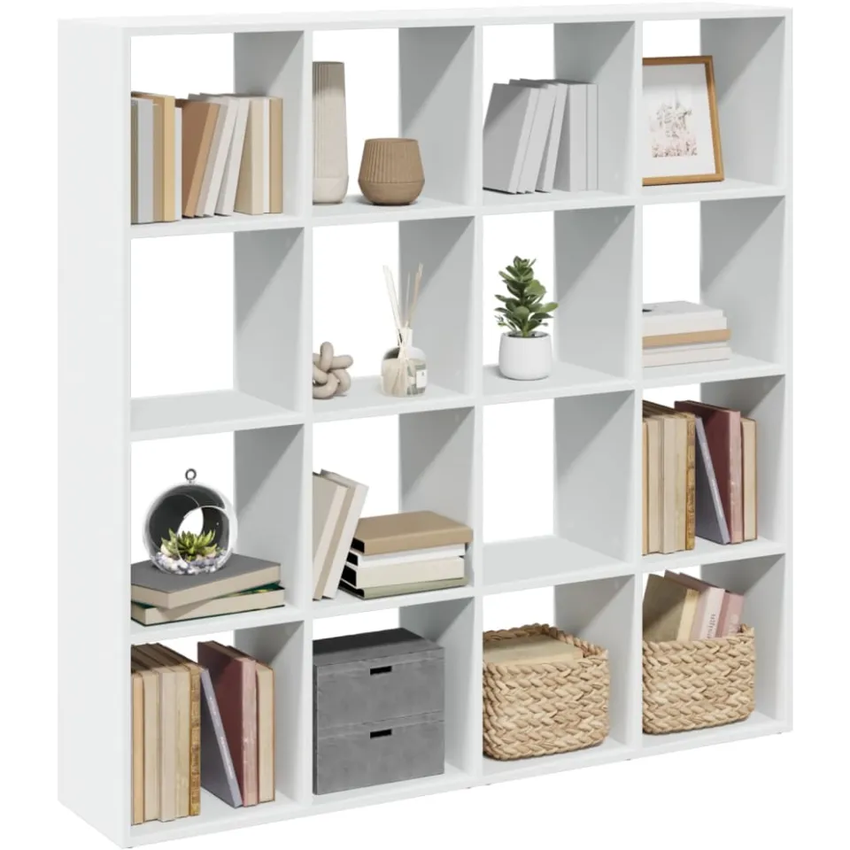 vidaXL Boekenkast 137,5x29x137,5 cm bewerkt hout wit