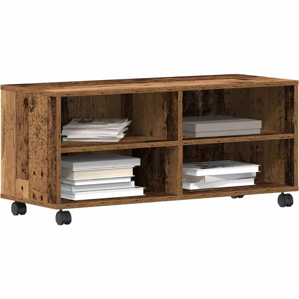 vidaXL TV-kast 90 x 35 x 40,5 cm Bruin Bewerkt hout