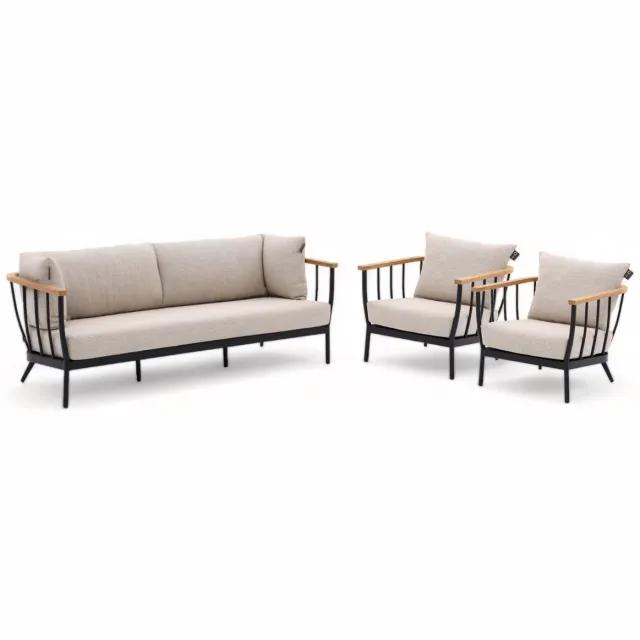 Apple Bee Condor Loungeset Nr. 10 Premium | 3-delig | Black Naturel