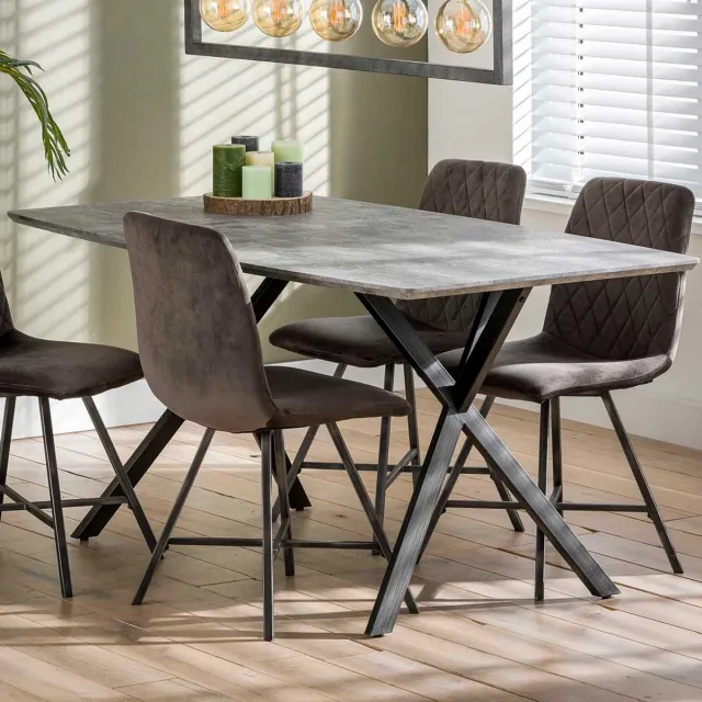 Emob Eetkamertafel Alec 160x90 - beton Grijs