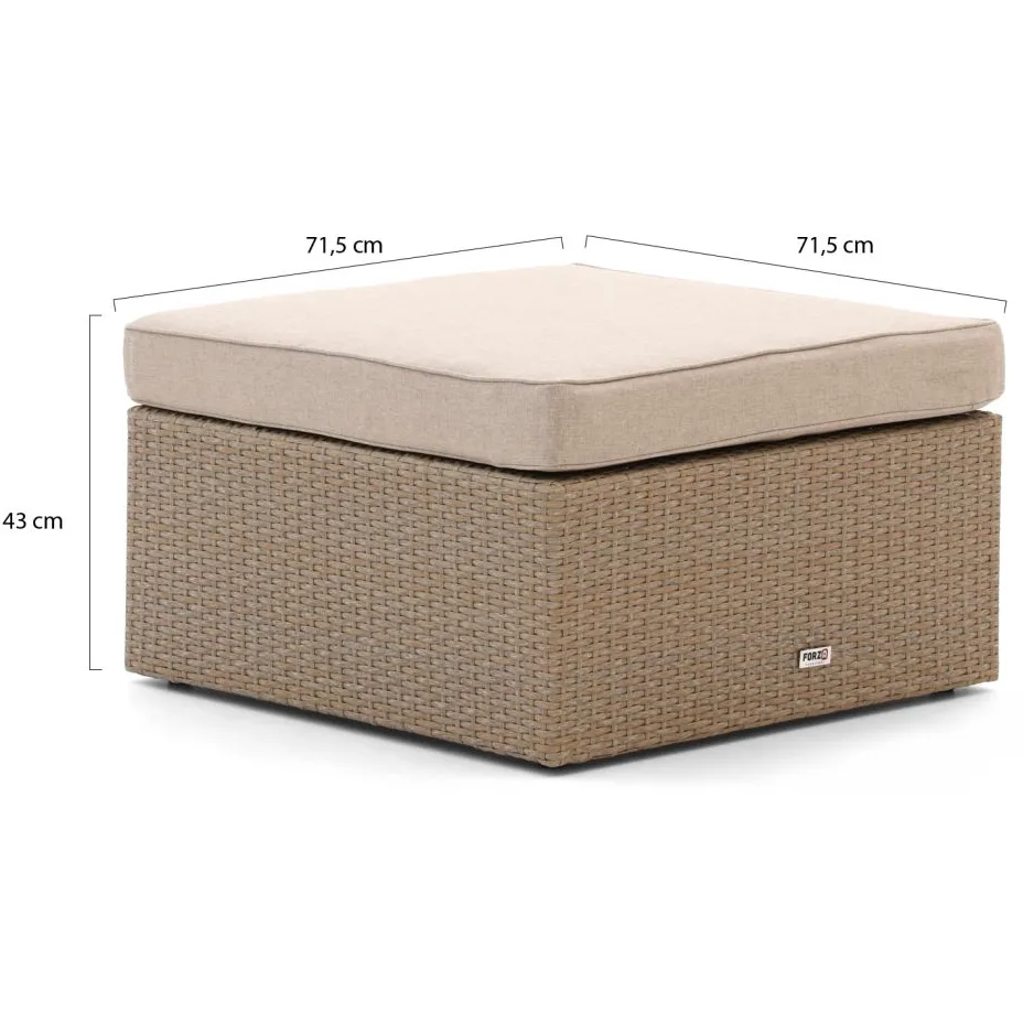 Forza Furniture Forza Cecita voetenbank 72x72cm taupe, foto 2