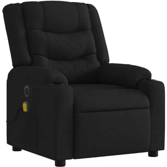 GranMaison Massagestoel - Relaxfauteuil - Zetel - Stof - 1 persoons - Met armleuning - Zeer comfortabel - Elektrisch - Zwart