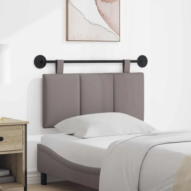 vidaXL Hangend hoofdbord Taupe Fluweel