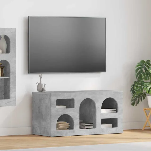 vidaXL TV-kast ELST 80 x 35 x 40 cm Beton Grijs Bewerkt hout