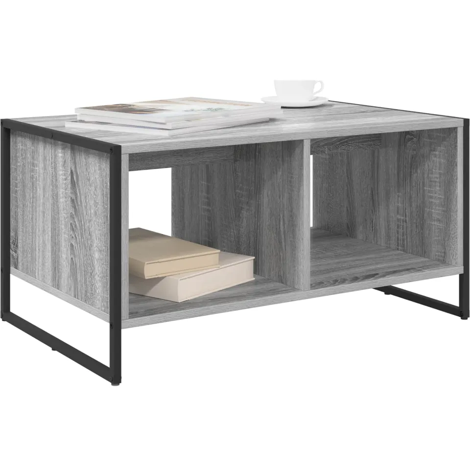 vidaXL Salontafel Grijs Sonoma 80 x 50 x 40 cm Bewerkt hout