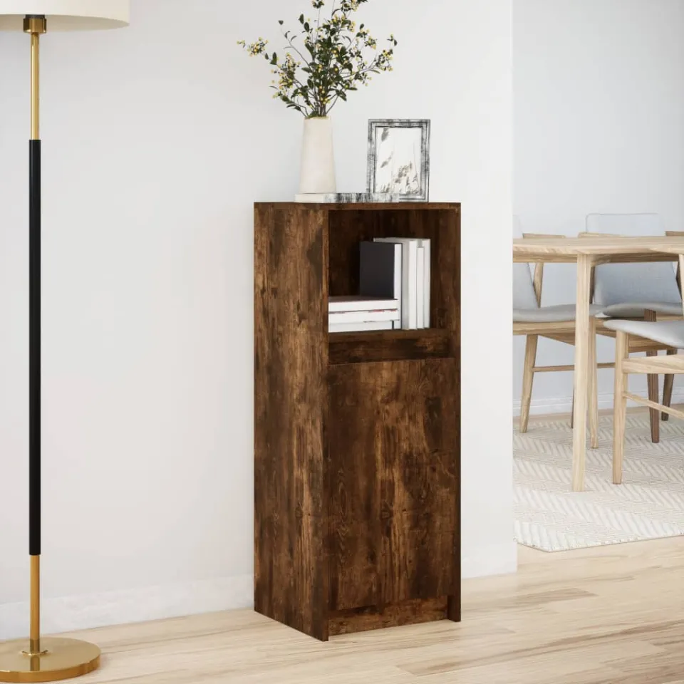 vidaXL Dressoir met LED 38x34x100 cm bewerkt hout gerookt eikenkleurig, foto 2