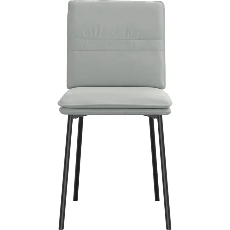 vidaXL Eetkamerstoelen 2 st fluweel lichtgrijs, foto 4