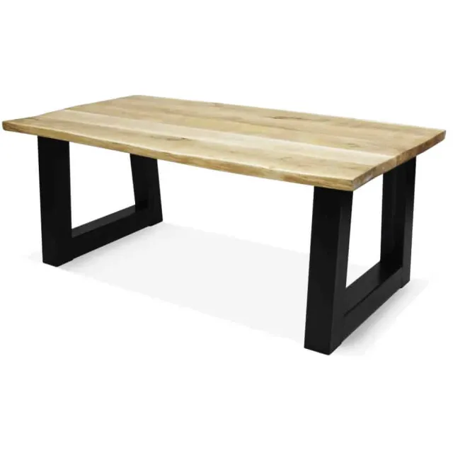 Eikenhouten boomstamtafel Moxee met U poten