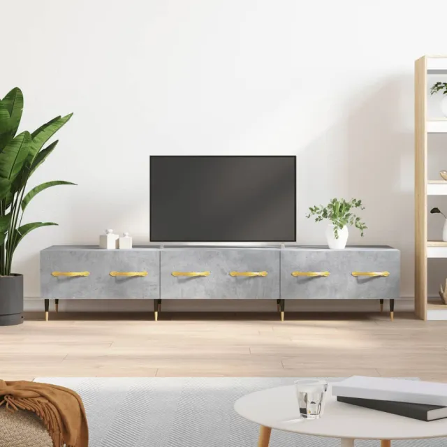 vidaXL Tv-meubel 150x36x30 cm bewerkt hout betongrijs grijs, foto 2