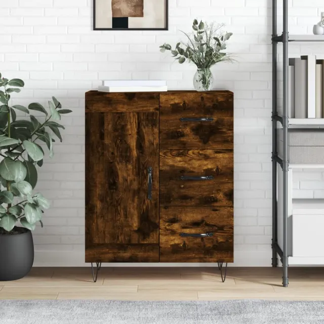 vidaXL Dressoir 69,5x34x90 cm bewerkt hout gerookt eikenkleurig, foto 2