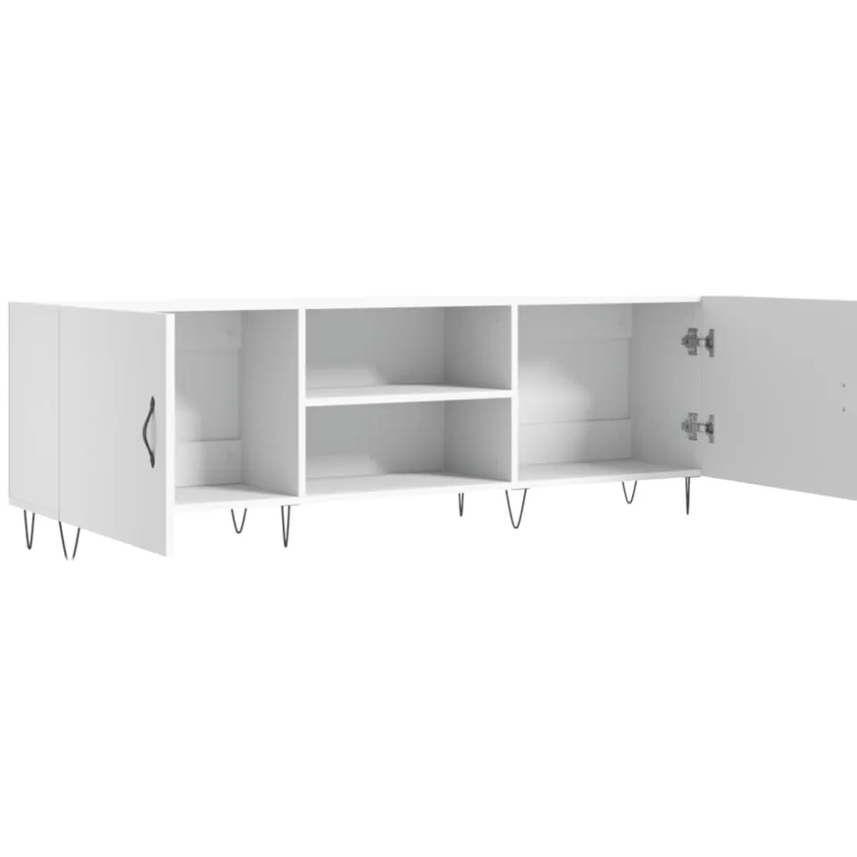 vidaXL Tv-meubel 150x30x50 cm bewerkt hout wit, foto 4