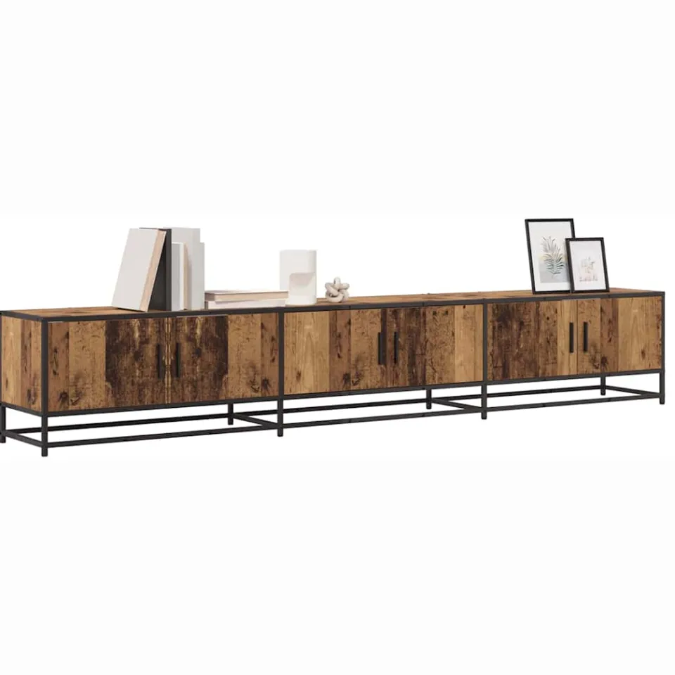 vidaXL TV Eenheden 240 x 35 x 41 cm Oud Hout Bruin